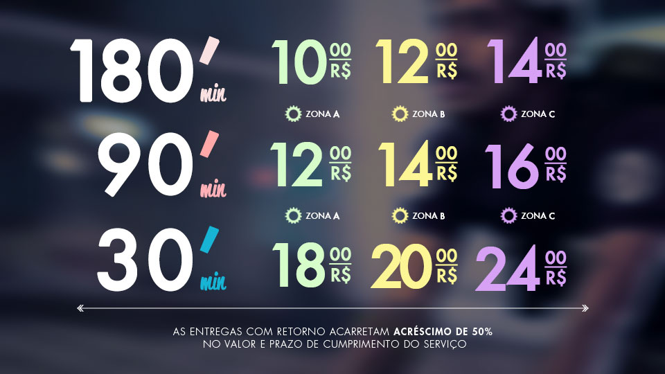 NOSSAS TARIFAS